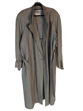 Christian Dior Le Connaisseur Men's Taupe Belted Trench Coat Vintage Size XXL